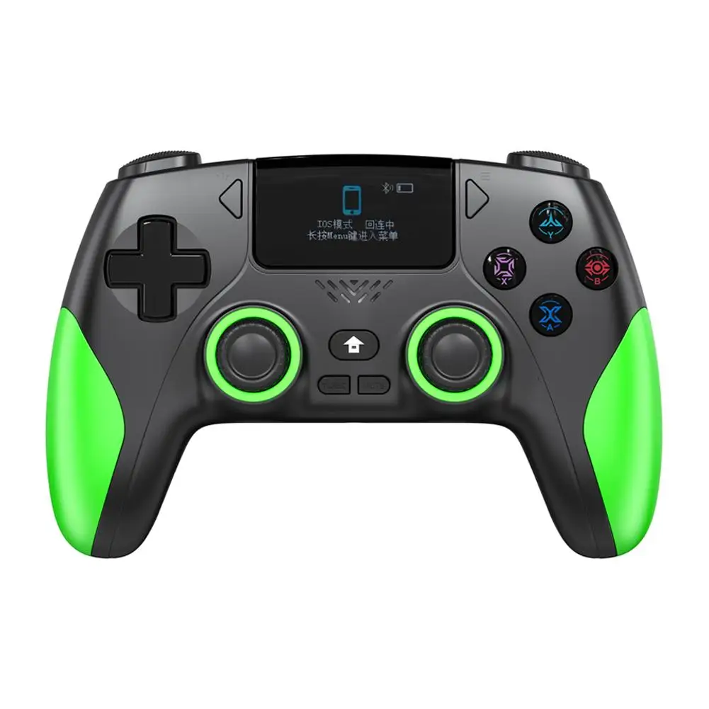 Controlador de jogos sem fio 6 eixos giroscópio bluetooth console controlador macros turbo dupla vibração efeito hall joystick para ps4