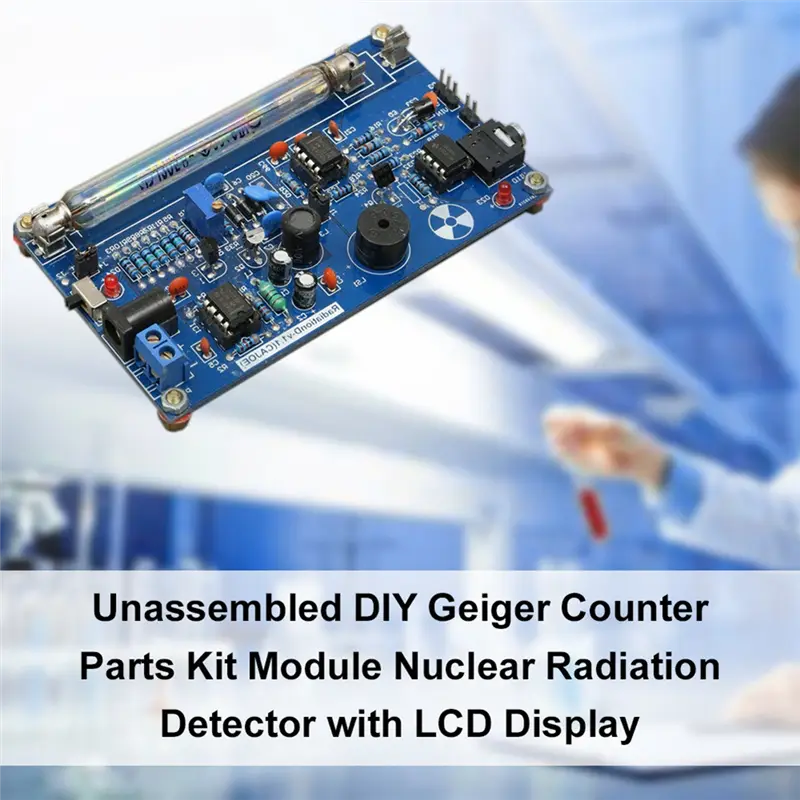 A04I DIY Assemble Geiger Counter Kit Counter Module Nuclear Radiation Detector with Sound and Light Alarm image 4