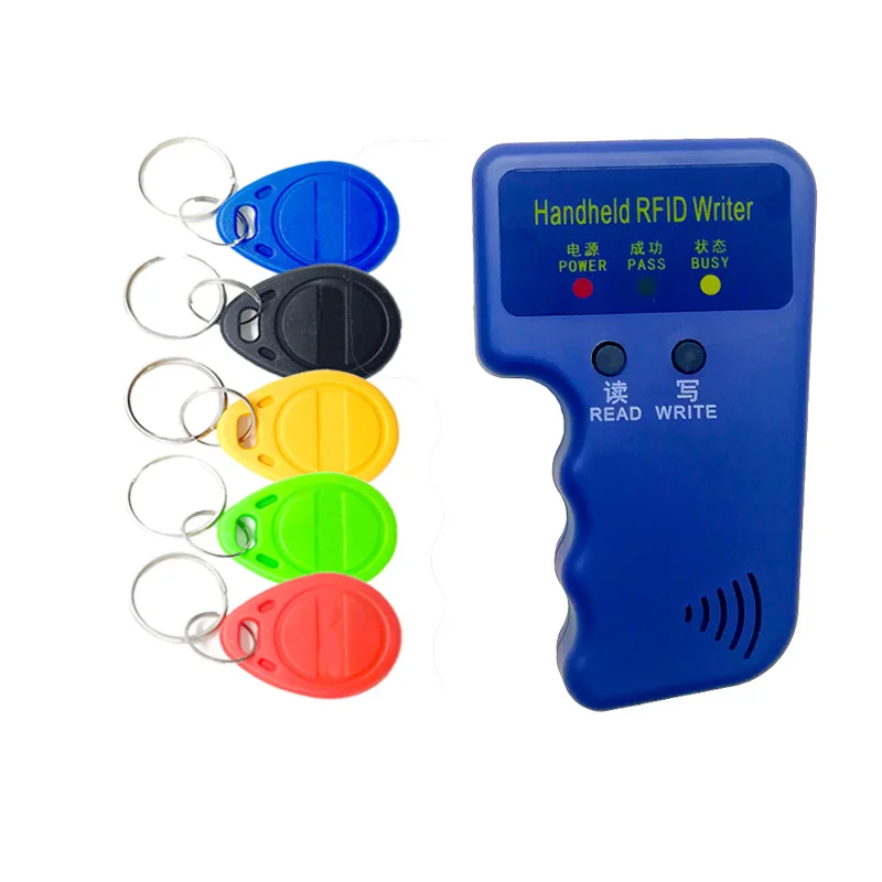 RFID Copier Writer Handheld 125KHz EM4100 TK4100 Duplicator Programmer Reader Rewritable T5577 EM4305 Keyfobs Tags Cards
