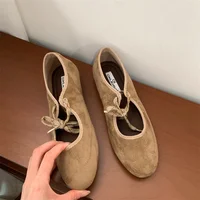 Bailamos 2025 Women Flats Lace Up Ladies Square Toe Flat Heel Sandals Spring Loafers Shoes Casual Oxford Shoes Female Flat Shoes - Image 4