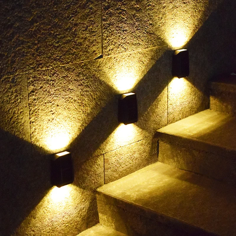 Solar light Solar led light 4/8Pcs LED Solar Light Outdoor Waterproof Garden Decoration Solar Powered Lamp Villa Balcony Fence Stair Step Sunlight Lights