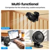 TOPK Mini Portable Clip on Fan,USB Desk Fan,3 Speeds Quiet Wind 720° Rotate Personal Electric Fan,Standing Fans for Room Home 5