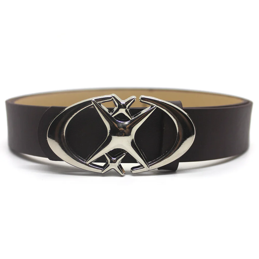 Vintage Gothic Punk Moon Star Buckle Belt - PU Leather Waistband Decorative Accessory