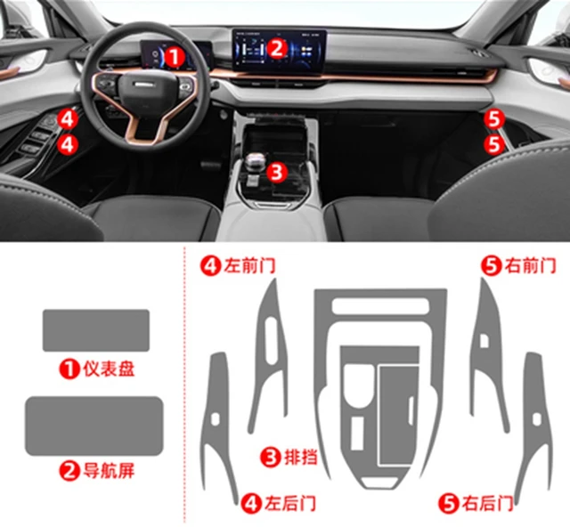 Car Interior Center Console Media Dashboard Navigation TPU Protector Film  For Haval H6 3th 2021-2023 Car Accessories - AliExpress