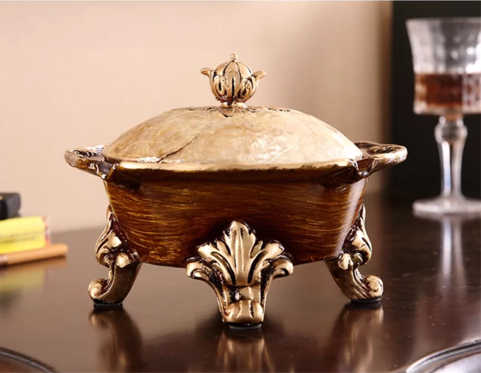 

Пепельница креативная индивидуальная трендовая ретро-пепельница с крышкой для гостиной большая пепельница для офиса