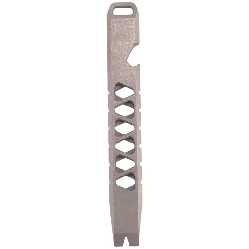 Titanium Pry Bar, Keychain Multitool Tool, Pocket Tool Bottle Opener Keychain Outdoor Tool, Titanium Key Chain,Matte