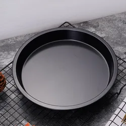Non - Stick Carbon Steel Circular Pizza and Cake Baking Tray (Black 10 inches)
