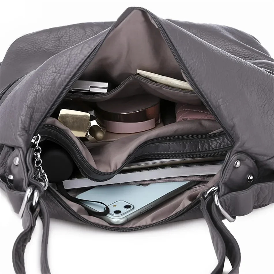 High Quality Leather Backpack Women Travel Bagpack Female Large Capacity School Backpack Shoulder Bags for Women 2024 Sac A Dos 6