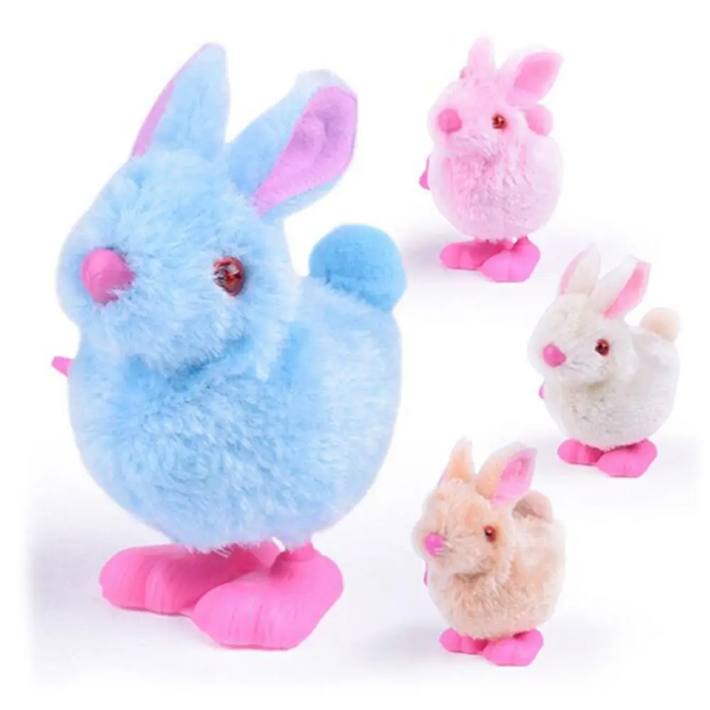 

1PC Cartoon Rabbit Clockwork Toys Kawaii Kids Hobbies Plastic Bunny Jumping Model Baby Lovely Birthyday Gift