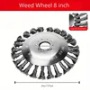 1pc Gasoline Lawn Mower with 8 Inch Steel Wire Grass Wheel 6 Inch Steel Wire Grass Head Accessories Garden Tools Weeding 2