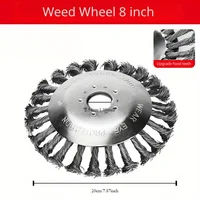1pc Gasoline Lawn Mower with 8 Inch Steel Wire Grass Wheel 6 Inch Steel Wire Grass Head Accessories Garden Tools Weeding 2