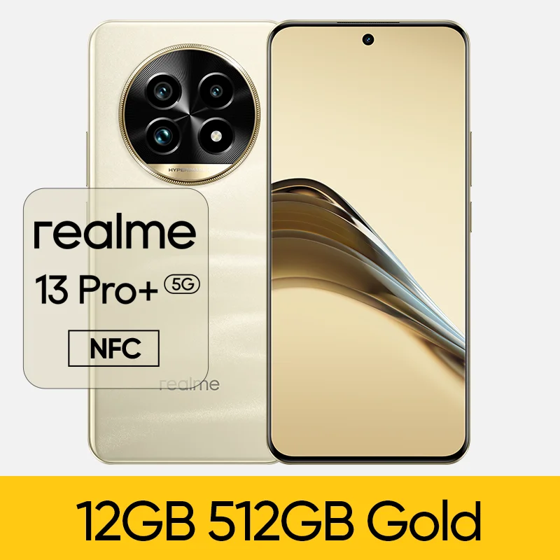 Versión global realme 13 Pro+ 5G Smartphone Snapdragon 7s Gen 2 realme 13 Pro Plus Cámara de 50MP Batería de 5200mAh 80W OTG NFC