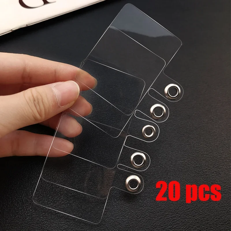 1-10PCS Transparent Flexible Mobile Phone Lanyard Cads Mobile Phone Universal Lanyard Transparent Lanyard Sticker Strap Clip Pen