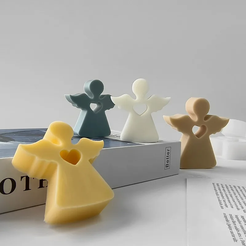 Silicone Mold for Angel Candle Gypsum Car Mounted Incense Expanding Gypsum Decoration Easter Aromatherapy Candle