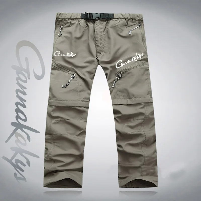 Summer Fishing Pants Men Elastic Quick Dry Moisture Absorbable Detachable Fishing Pants Breathable Running Bicycle