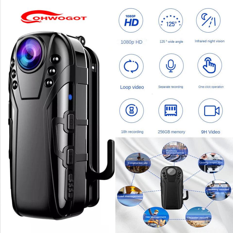 

Portable Camera Recorder 1080P HD Dvr Infrared Night Vision Vigilant Professional Police Voice Recorder Mini Surveillance Camera