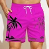 Summer Harajuku 3D Tropic Cocoanut Trees Printing Beach Shorts Flowers Graphic Shorts Men Fashion Streetwear Short Pants Clothes 5