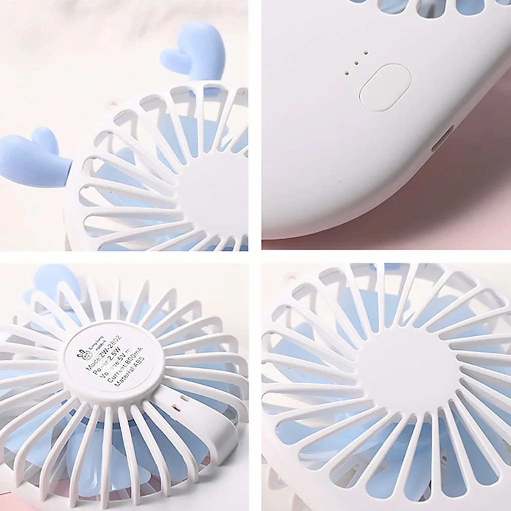 1pcs Mini Foldable Fan Handheld Mini Fan Outdoor Hiking Camping USB Rechargeable Portable Foldable Low Power Electric Fan