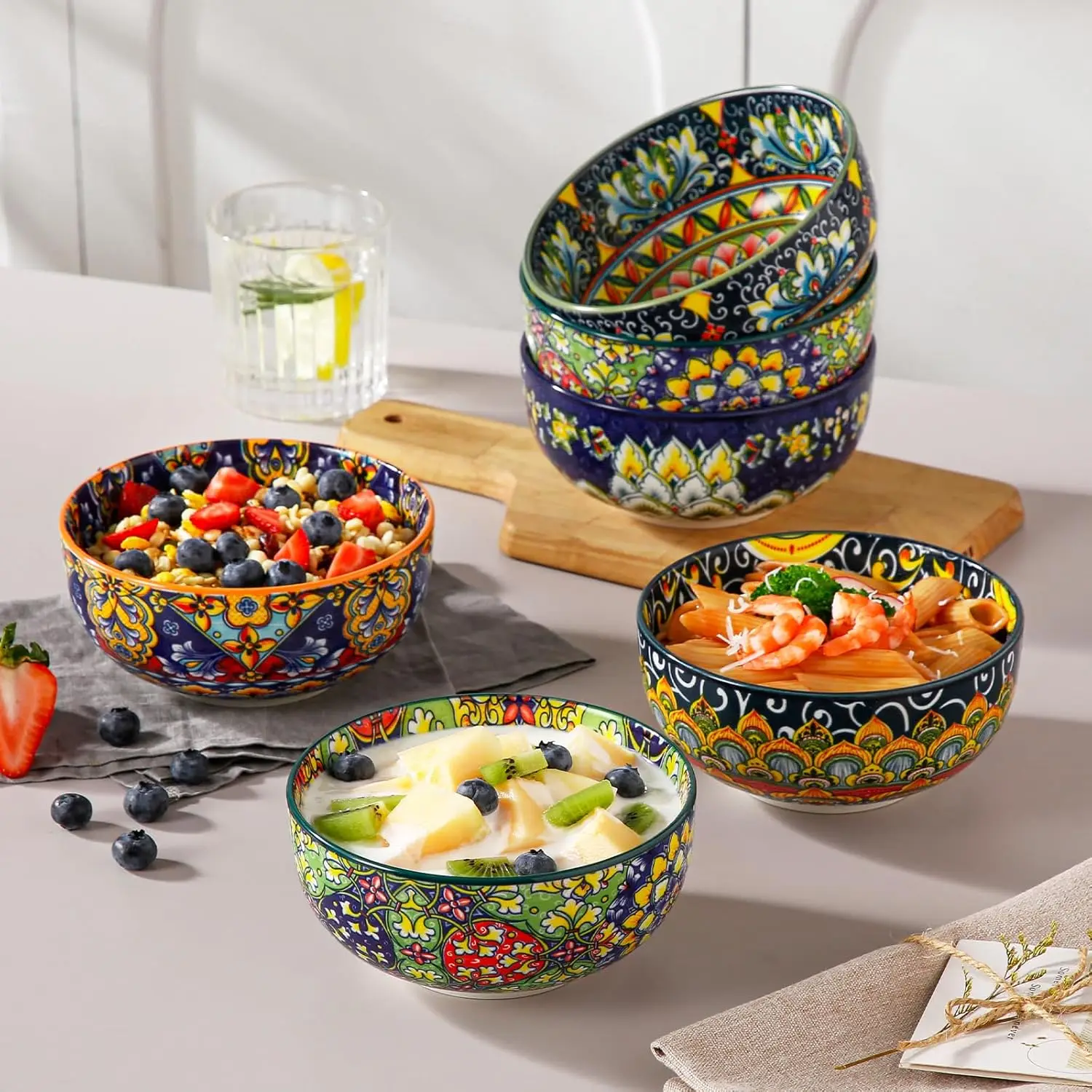 Bohemian Ceramic Soup Bowls image 5