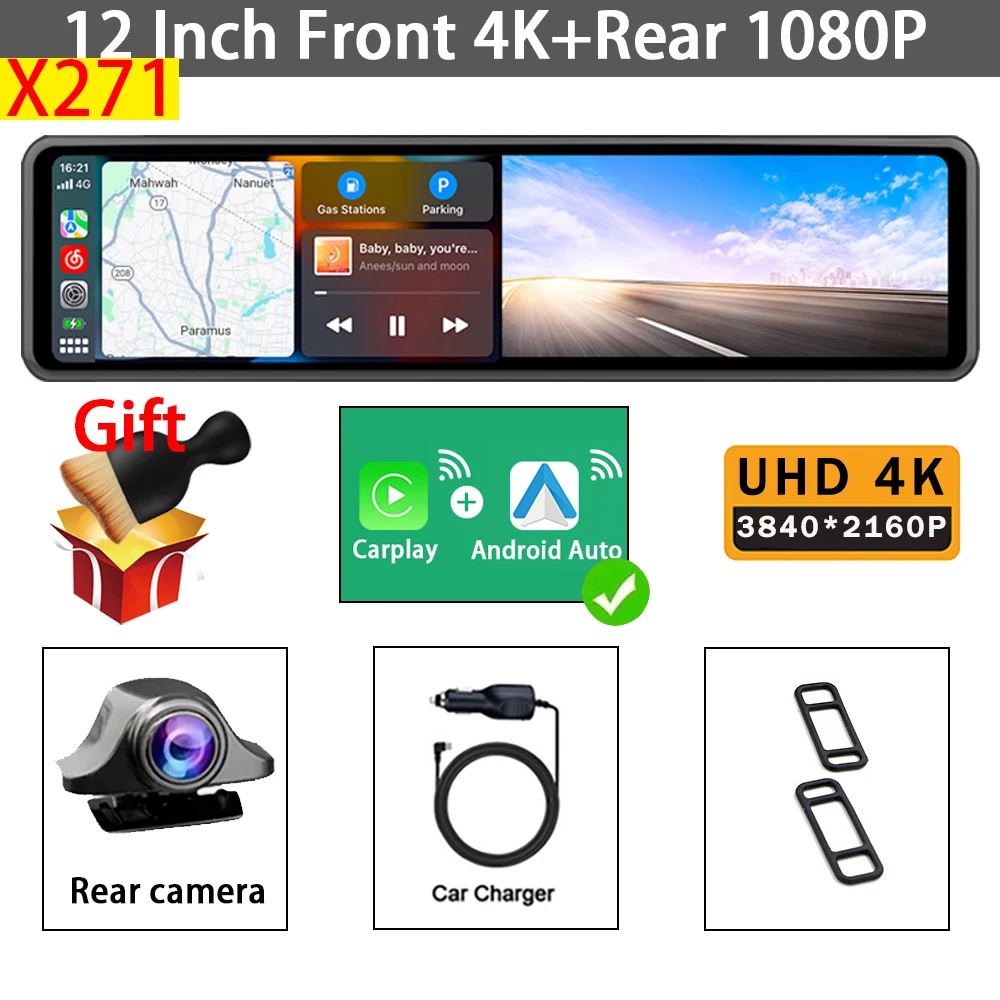 X271-4K-Carplay-2CAM