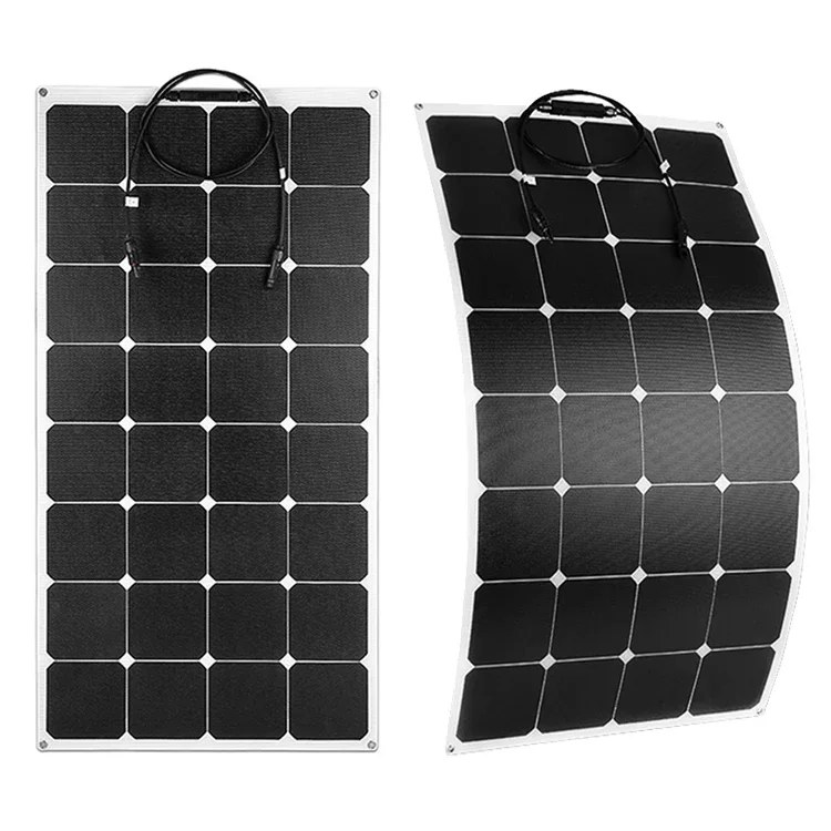 Vendita Calda Ad Alta Efficienza Sunpower Celle Solari Pv Panele Etfe 100W 120W 200W 300W 400W Pannelli Solari Flessibili