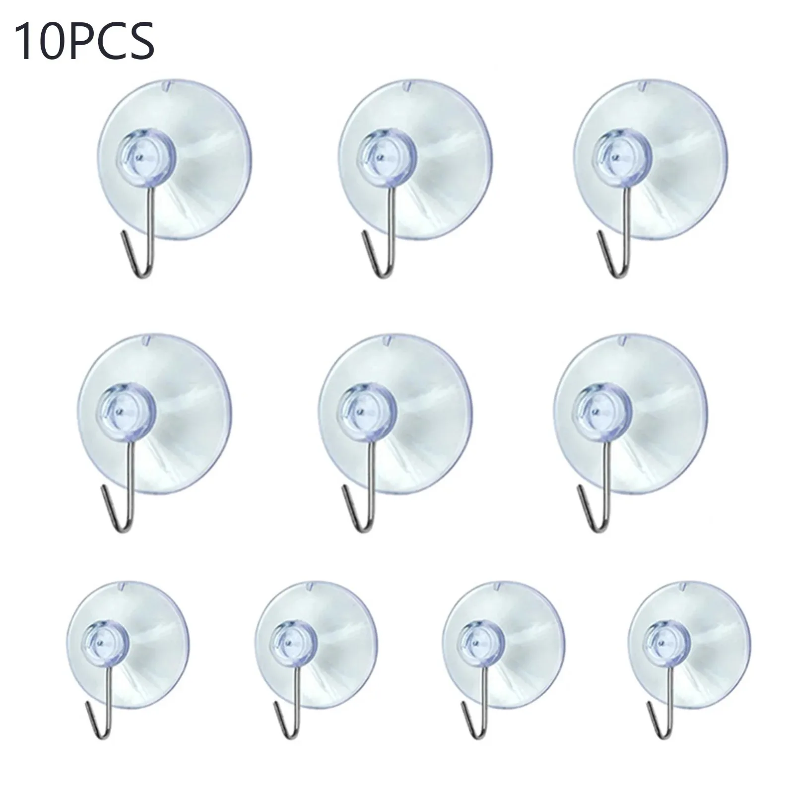 10pcs uction Cup Hooks 40 mm Suction Clear Wall Hook Home Kitchen Bathroom Window Towel Robe Utility Hangers