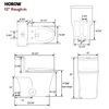 Compact Elongated Black Toilet 17.3" ADA Chair Height Dual Flush 1000g Soft Close Seat 6