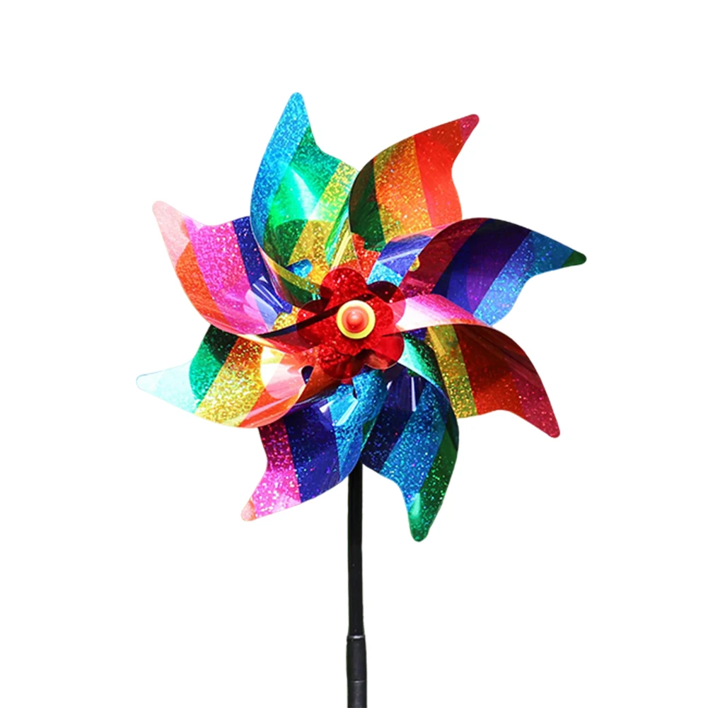 Windmill Toys Animal Wind Spinners Bird Repeller Pinwheels Wind Spinner Garden Windmill Windmill Bird Repellent Fruit Garden Reflective Windmills Children Kids Toys Bird-Scaring Wind Spinner Easy Installation for Outdoor Garden Lawn Yard