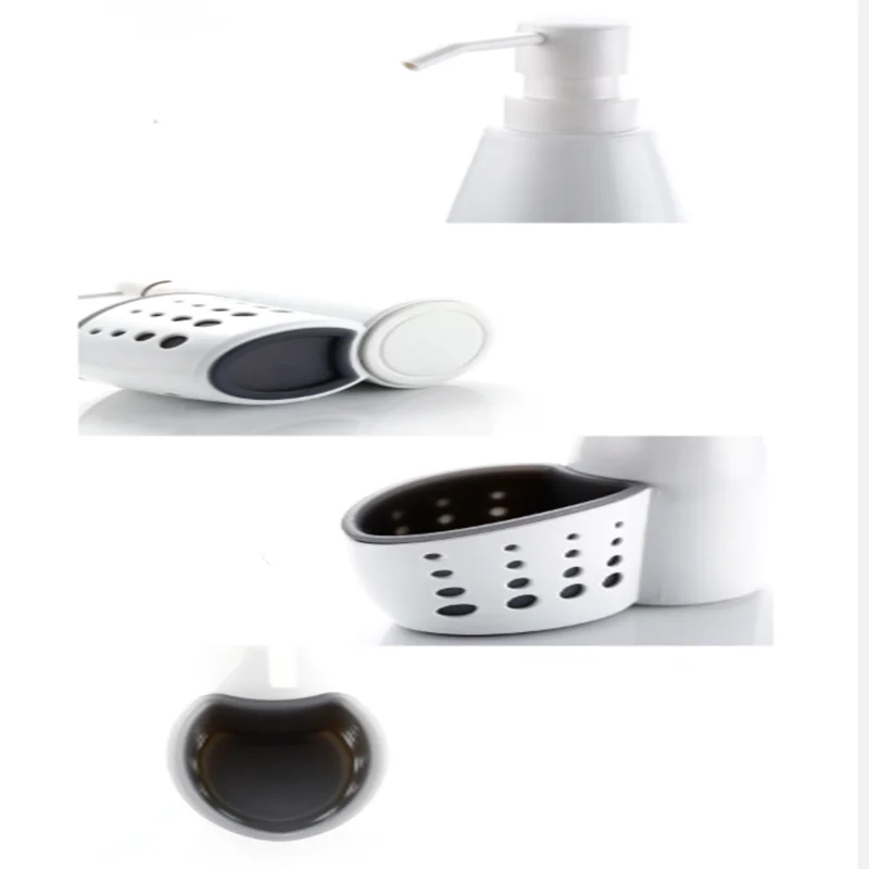 กล่องใส่ของอเนกประสงค์ 2 in 1 สำหรับจ่ายน้ำยาทำความสะอาดในบ้าน พร้อมที่วางฟองน้ำและที่คว่ำจาน 1