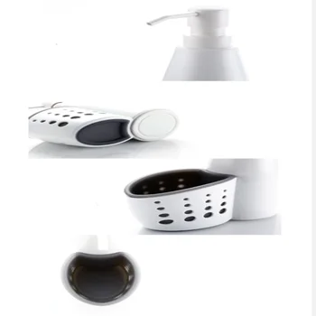 กล่องใส่ของอเนกประสงค์ 2 in 1 สำหรับจ่ายน้ำยาทำความสะอาดในบ้าน พร้อมที่วางฟองน้ำและที่คว่ำจาน 1