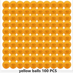 Premium Huieson 3-Star Table Tennis Balls - 50 to 100 PCS High-Performance ABS 40+ for Competitive Play (100 yellow balls)