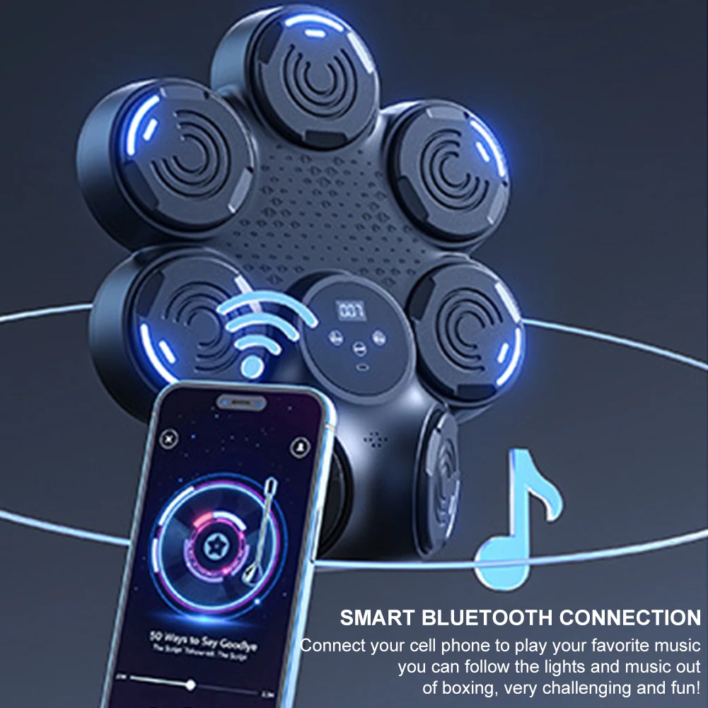 Music Boxing Machine Bluetooth Smart Training Equipment Wall Target for Adult Children music boxing toys