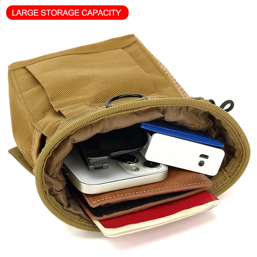 1Pc Outdoor 3-5L Tactical Molle 800D Nylon Dump Drop Pouch Recycle Travel Waist Pack Ammo Bags Airsoft Accessories Bag Pouches