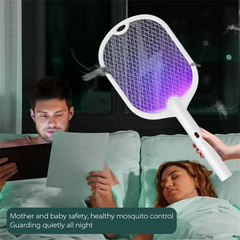 

Electric Mosquito racket Killer Electric fly swatter fryer flies Cordless Battery Power Bug Zapper Insects Racket Kills Home Bug