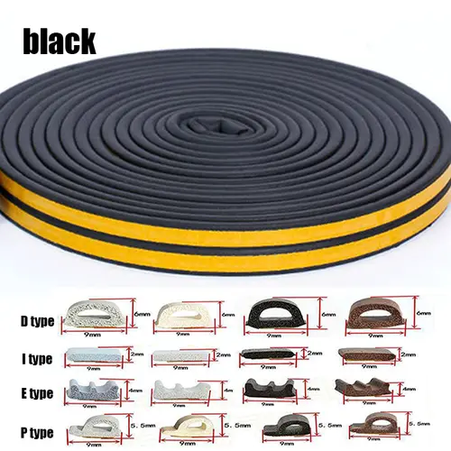 5M/10M Door Window Seal Strip DIEP Self-adhesive Acoustic Foam Sealing Strip Tape Insulation Windproof Rubber Weatherstrip - Image 9