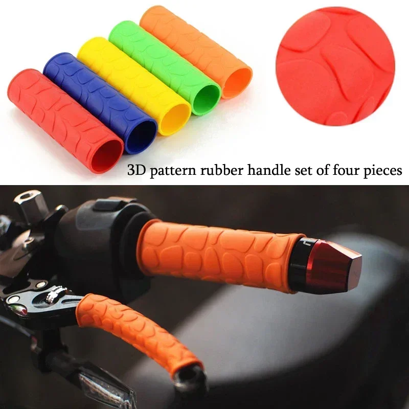 Silicone Motorcycle Handlebar Grip Protector Cover Brake Handle Soft Rubber Non Slip Weather Resistant for Most Motorcycles