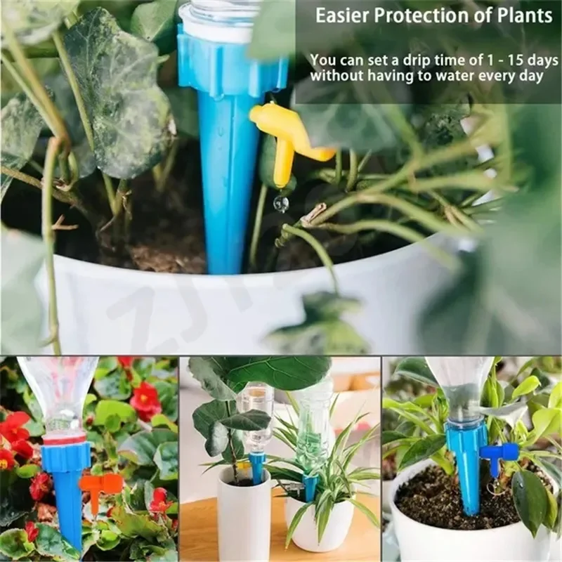 Drip Irrigation Kits 48/36/12/6pcs Auto Drip Irrigation Watering System Dripper Spike Kits Garden Household Plant Flower Automatic Waterer Tools