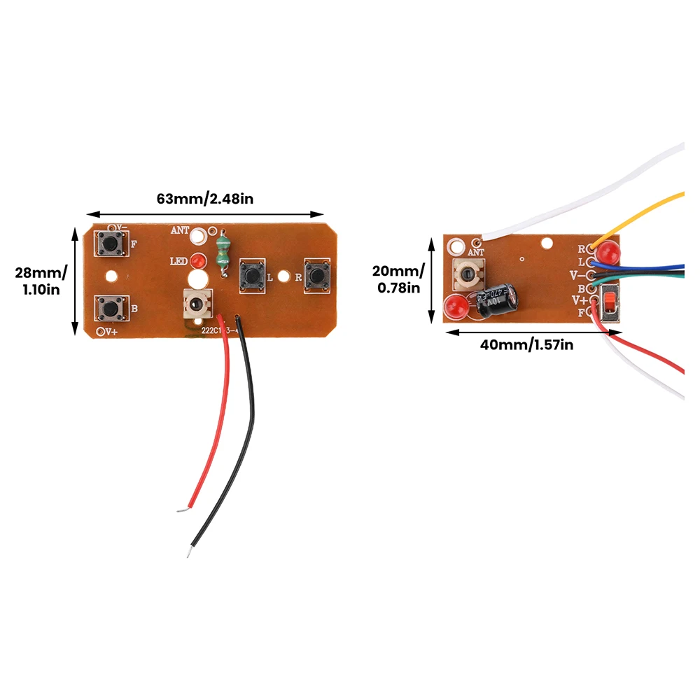 Kit télécommande RC 4CH 27MHz émetteur récepteur pour voiture
