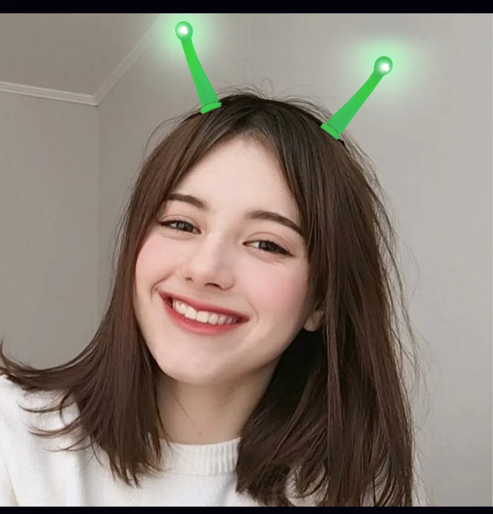 Luminous Alien Headband Festive Atmosphere Props Halloween Party Cosplay Costume Hairband