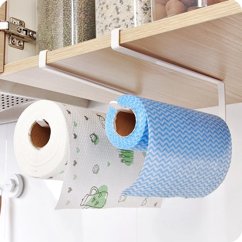 Practical Toilet Paper Roll Holder Tool Towel Shelf Hanging Storage Rack Mounted 