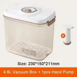 Vacuum Sealed Fresh-Keeping Food Storage Containers for Refrigerator and Kitchen (4.6L)