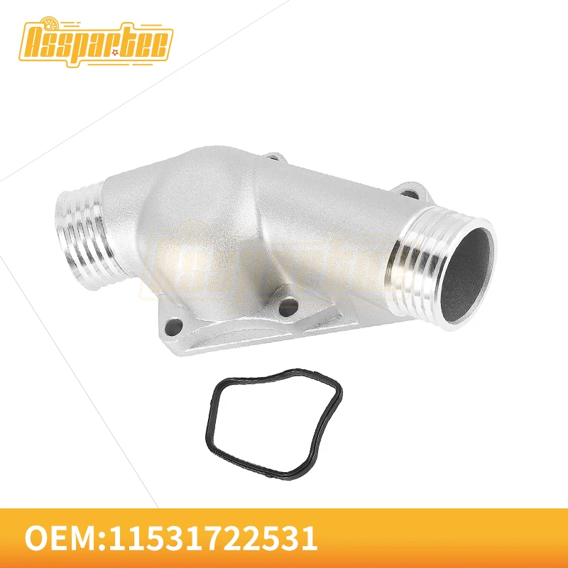Engine Coolant Aluminum Thermostat Housing Cover With Gasket 11531722531 11531740437 for BMW M3 Z3 E34 E36 Polished BAP121178 engine gasket set engine gasket kit replacement gasket set car wire harness clip