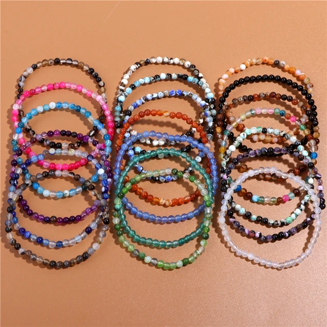 Sage Mixed Stripe Beaded 10 Strand Stretch Bracelets Hot Pink Wholesal -  INK+ALLOY - Wholesale