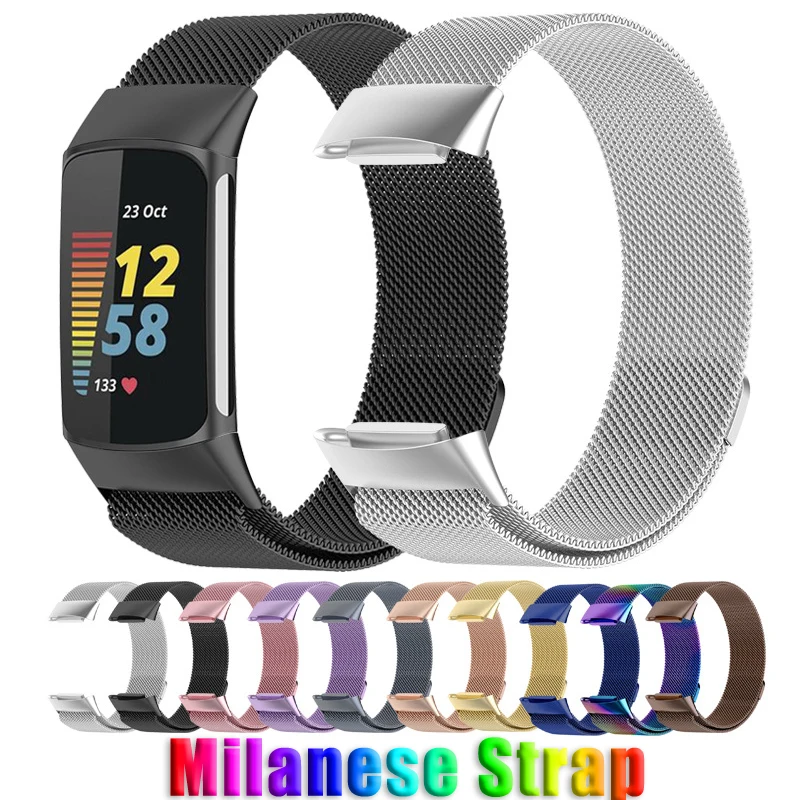 Cinturino In Metallo Fitbit Charge 5 Charge 6 Wristband Bracciale Milanese Per Smart Fitbit Charge6 5 Accessori Watthband Di Ricambio