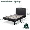 Faux Leather Upholstered Platform Bed Frame, Mattress Foundation, Wood Slat Support, No Box Spring Needed, Twin/Full/Queen/King 3