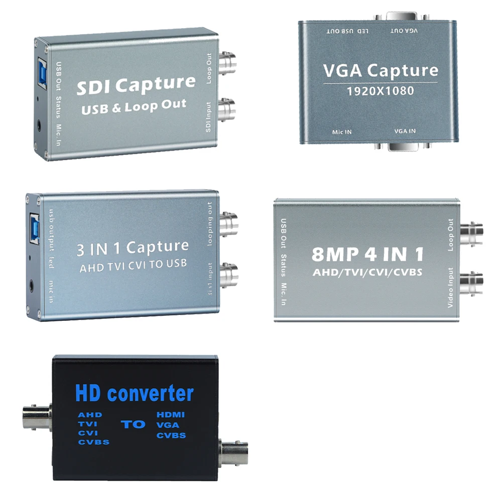 SDI /VGA/CVI/TVI AHD-USB 비디오 캡처 및 USB 3.0 출력..