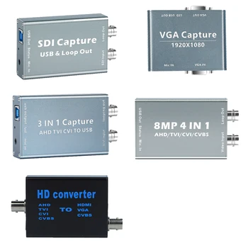 SDI /VGA/CVI/TVI AHD-USB 비디오 캡처 및 USB 3.0 출력 1080 캡처 아날로그 신호 비디오 컨버터