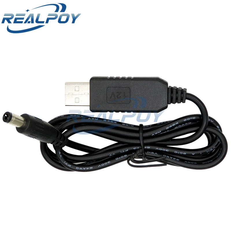קו הגברת כוח USB DC 5V ל-DC 9V / 12V מודול Step Up ממיר USB כבל מתאם 2.1x5.5mm תקע