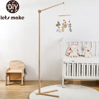 Baby Rattle Toy 0-12 Months Toys Wooden Mobile Bed Bell Floor Stand Bracket Newborn Bed Bell Hanging Holder Bracket Infant Crib