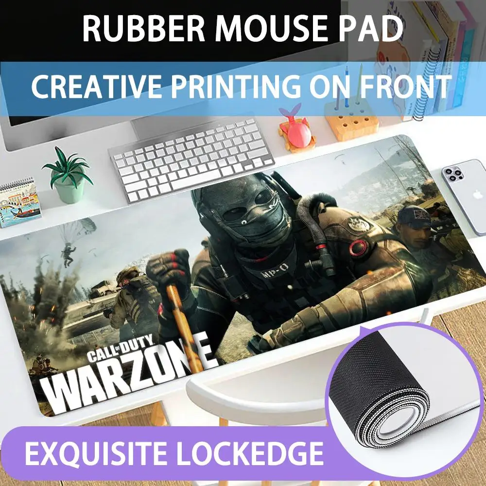 Mouse Pad Large Rubber Mouse Pad With Lock Edge Computer Gamer Hd Create A Warzone Printing Desk Pad Keyboard Pad